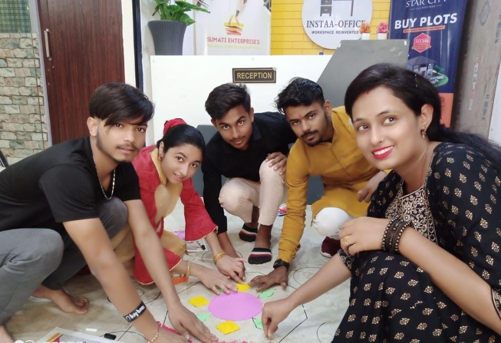 Virohan meerut campus Diwali rangoli.jpeg