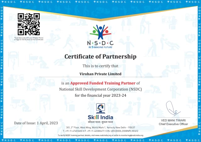 NSDC Certificate for FY 23-24