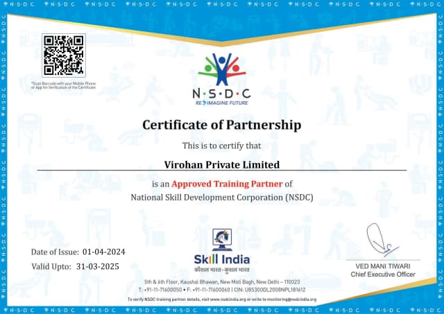 NSDC Certificate for FY 24-25