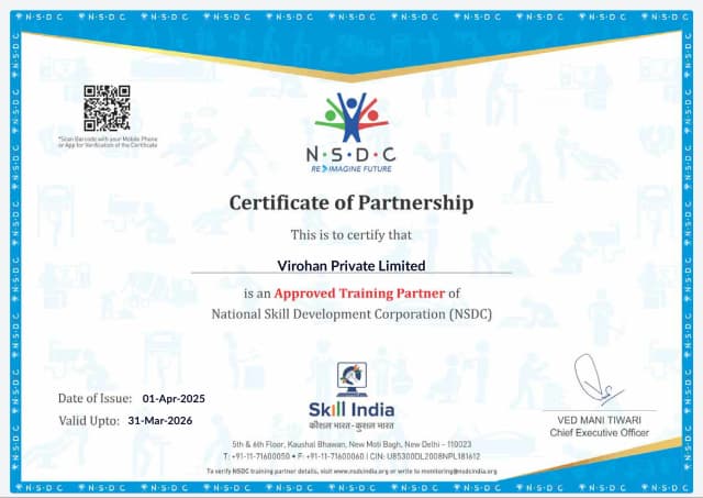 NSDC Certificate for FY 25-26