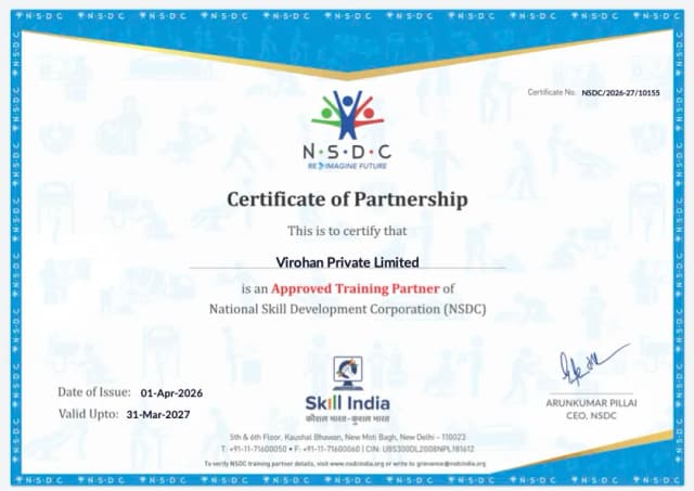 NSDC Certificate for FY 26-27